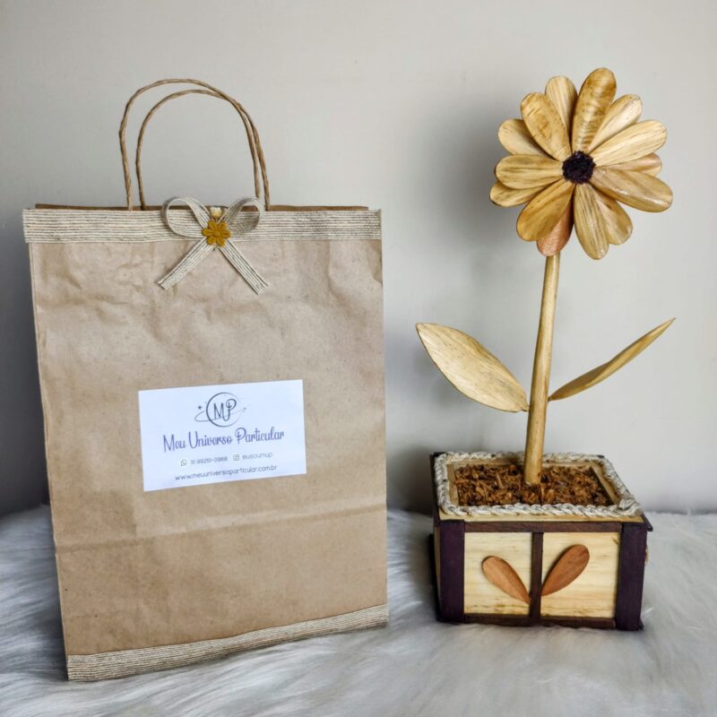 Sacola decorada para presente (M)