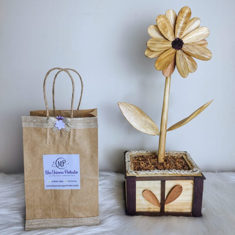 Sacola decorada para presente (P)